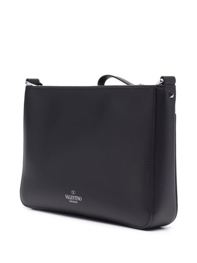 Shop Valentino Vltn Leather Crossbody Bag
