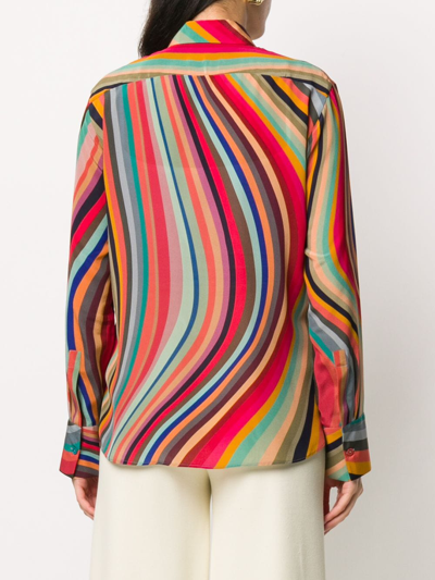 Ps By Paul Smith Swirl-print Silk Shirt In Multicolor