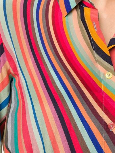 Ps By Paul Smith Swirl-print Silk Shirt In Multicolor