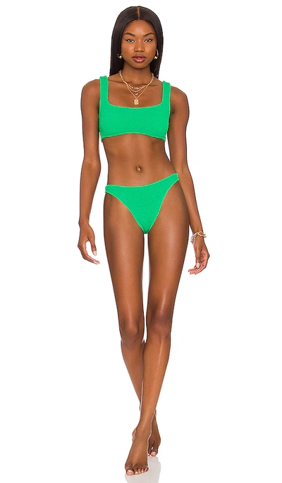 Shop Hunza G Xandra Bikini Set In Emerald