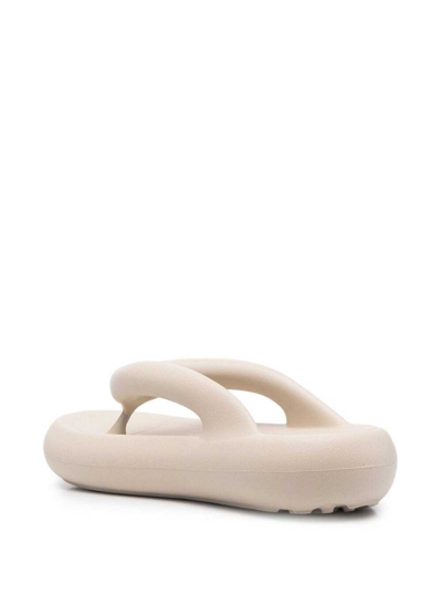 Shop Axel Arigato Woman's Ivory Colored Rubber Thong Sandals In Beige