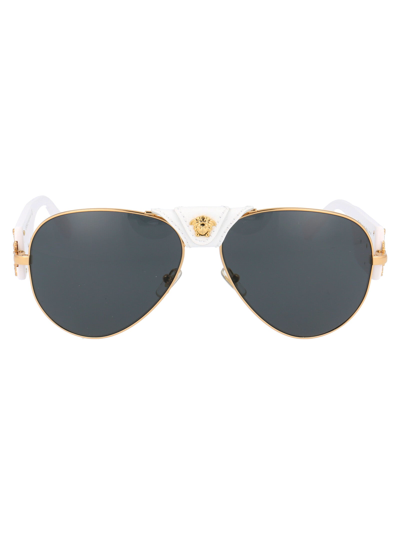 Shop Versace Sunglasses In 134187 Gold