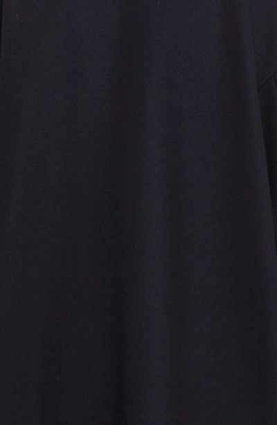 Golden Goose Heraldic Buttons Single-breasted Cocoon Coat In Dark Blue