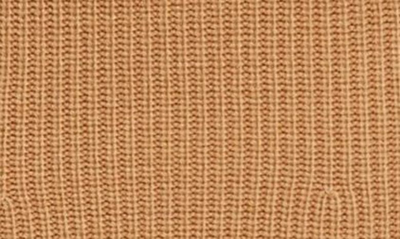 Staud Marylebone Long Sleeve Sweater Minidress In Camel