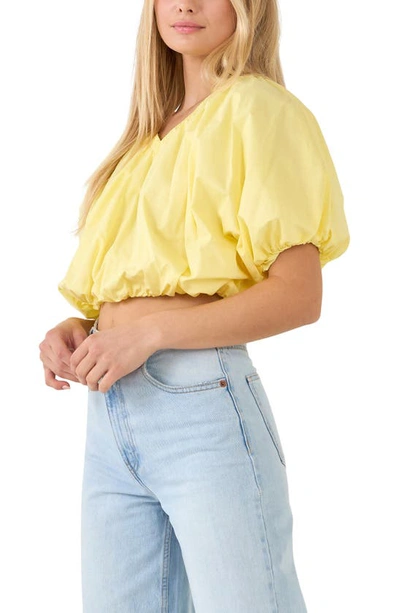 Endless Rose Puff Crop Blouse In Yellow
