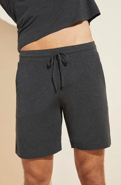 Eberjey Henry Short-sleeved Stretch-jersey Pyjama Set In Charcoal Heather