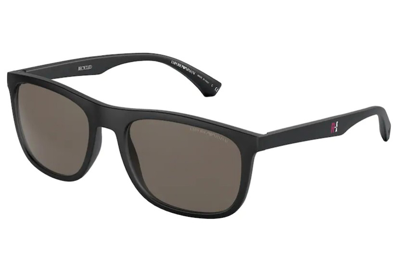 Shop Emporio Armani Brown Square Mens Sunglasses Ea4158f 5869/3 58 In Black,brown