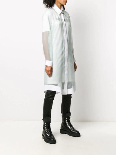Off-white Free Winona-print Shirt Dress In Light Blue Black