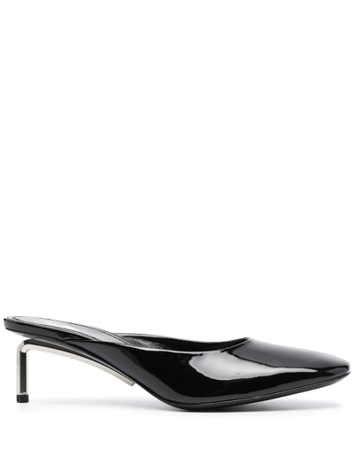 Shop Off-white Allen Square Toe Mules In 1000 Black No Color