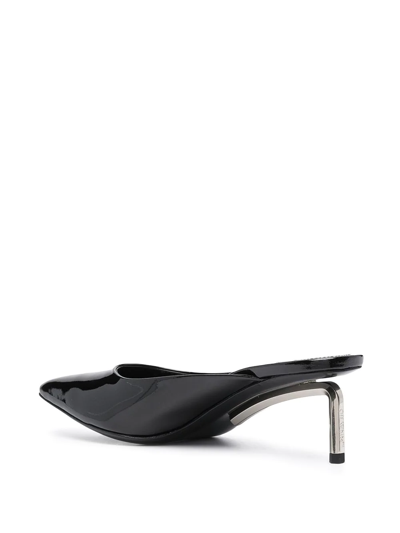 Off-white Allen Square Toe Mules In 1000 Black No Color