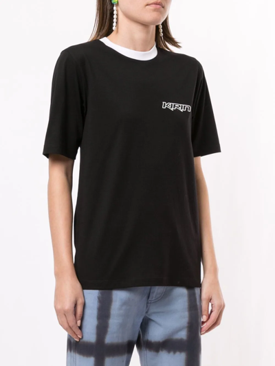 Kirin Logo-print T-shirt In 1002 Black Optical White