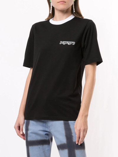 Kirin Logo-print T-shirt In 1002 Black Optical White