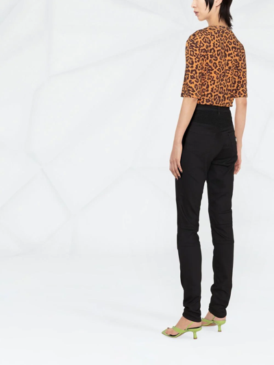 Philipp Plein Biker High-waisted Skinny Jeans In Schwarz