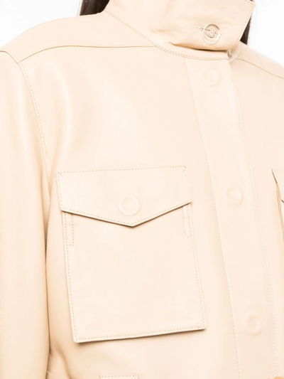Off-white Single-breasted Belted-waist Coat In Neutrals