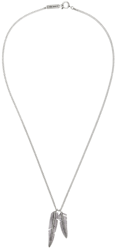 Shop Isabel Marant Silver My Car Necklace In 08si Silver