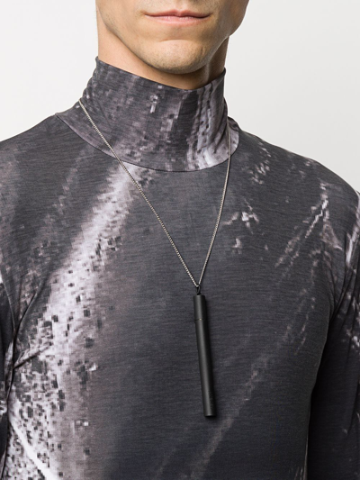 Ambush Case-pendant Necklace In 1072 Black Silver