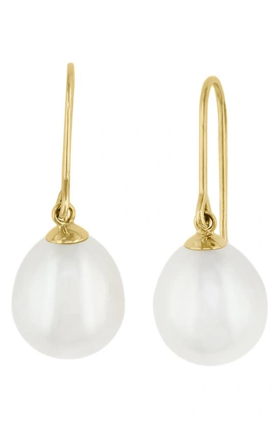 Shop Effy 14k Gold Cultured Pearl Drop Earrings In White