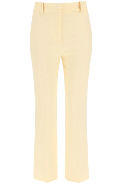 Shop Hebe Studio Cady Trousers In Yellow
