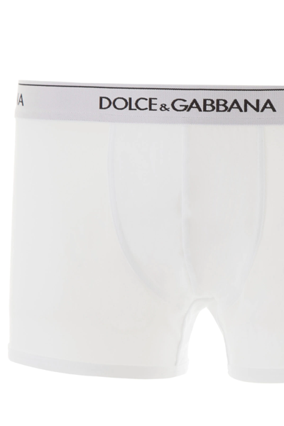 Shop Dolce & Gabbana Bi-pack Underwear Boxer In White