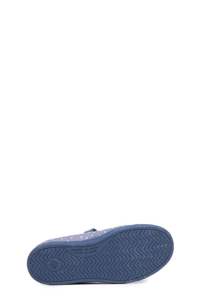 Shop Childrenchic Polka Dot Mary Jane Canvas Sneaker In Blue Dots