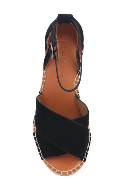 Gentle Souls Signature Charli X Wedge Sandal In Black
