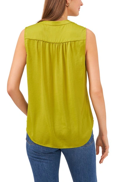 Shop Vince Camuto Rumpled Satin Blouse In Avocado