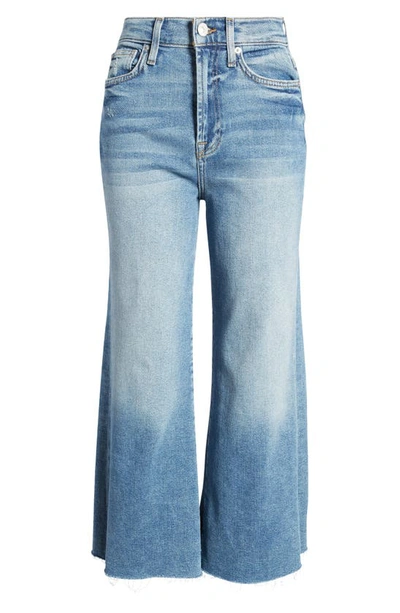 Shop 7 For All Mankind High Waist Stretch Denim Jeans In Lv Iris Blue 3 Cut Hem