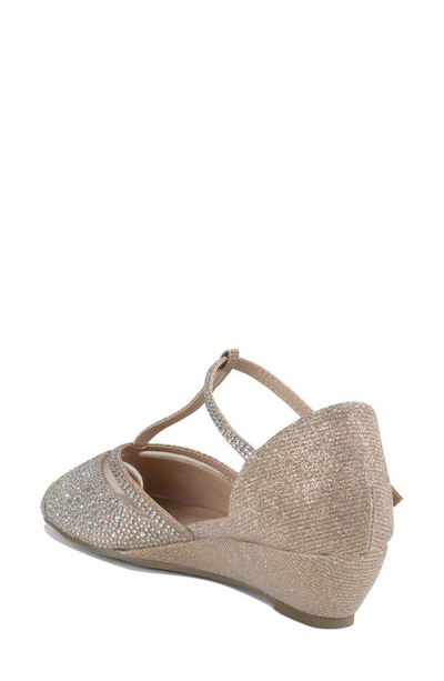 Shop Paradox London Pink Janelle Wedge Sandal In Champagne