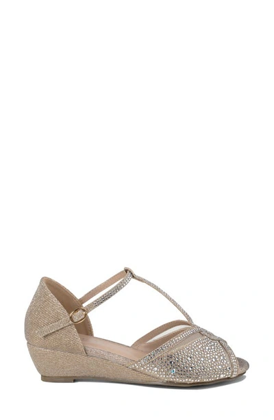 Shop Paradox London Pink Janelle Wedge Sandal In Champagne