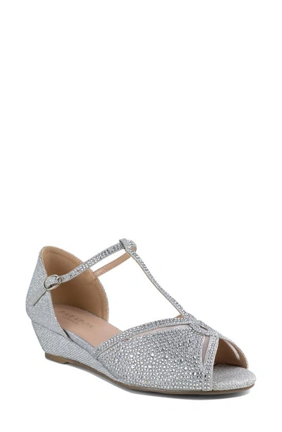 Shop Paradox London Pink Janelle Wedge Sandal In Silver