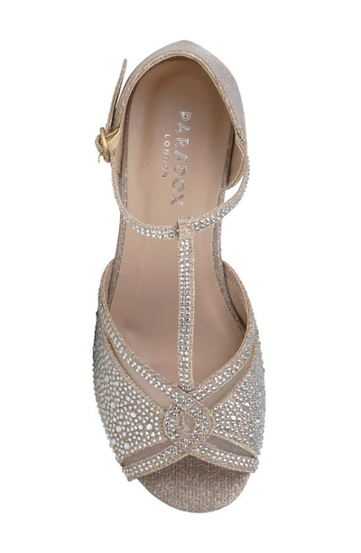 Shop Paradox London Pink Janelle Wedge Sandal In Champagne