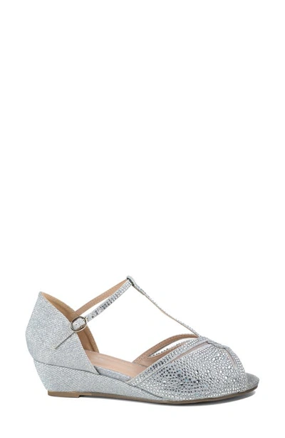 Shop Paradox London Pink Janelle Wedge Sandal In Silver