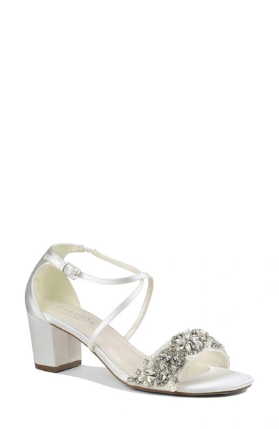 Shop Paradox London Pink Evangeline Block Heel Sandal In Ivory