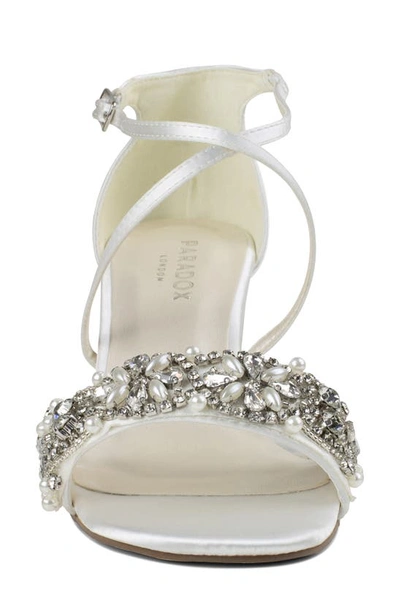 Paradox London Pink Evangeline Block Heel Sandal In Ivory