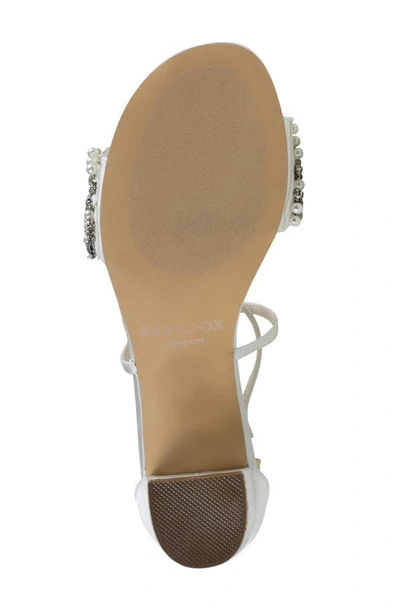 Paradox London Pink Evangeline Block Heel Sandal In Ivory