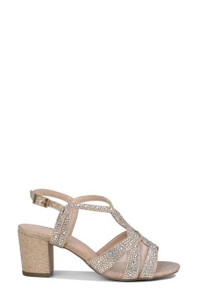Paradox London Pink Nadia Block Heel Sandal In Champagne