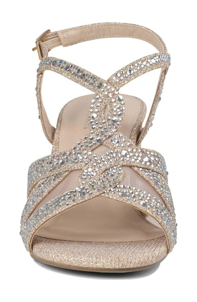 Paradox London Pink Nadia Block Heel Sandal In Champagne