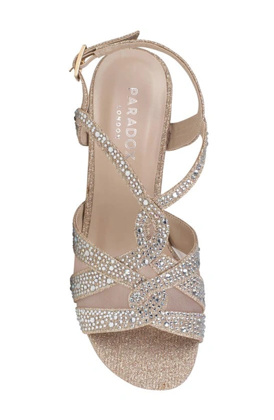 Paradox London Pink Nadia Block Heel Sandal In Champagne