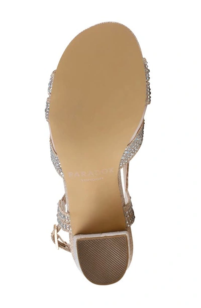 Paradox London Pink Nadia Block Heel Sandal In Champagne