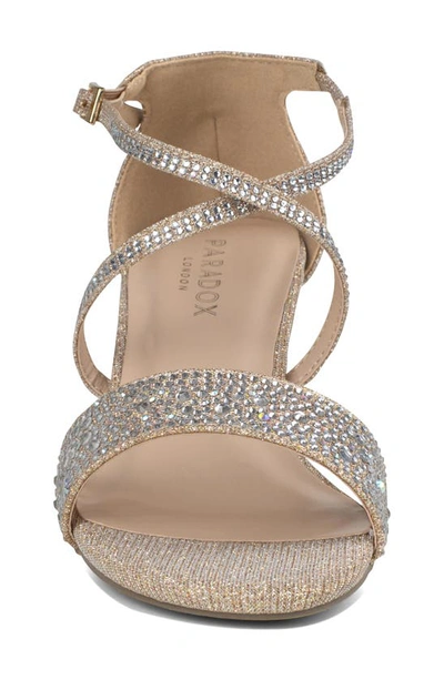 Paradox London Pink Ines Block Heel Sandal In Champagne