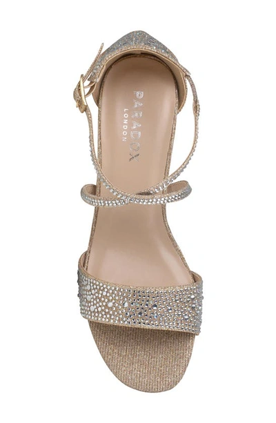 Paradox London Pink Ines Block Heel Sandal In Champagne