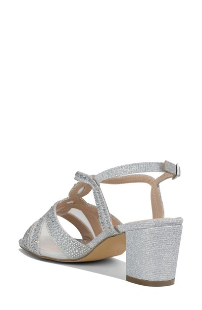 Paradox London Pink Nadia Block Heel Sandal In Silver