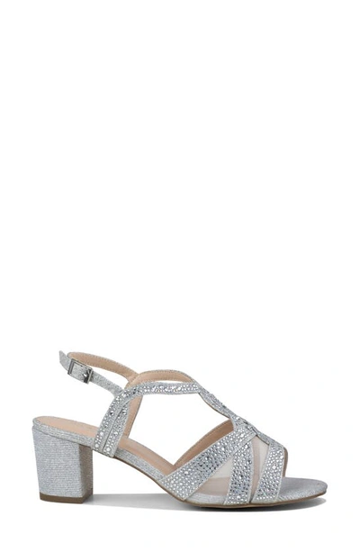 Paradox London Pink Nadia Block Heel Sandal In Silver