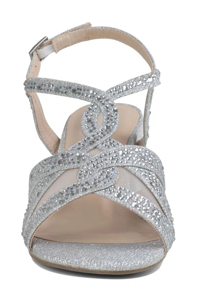 Paradox London Pink Nadia Block Heel Sandal In Silver