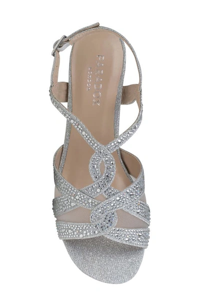 Paradox London Pink Nadia Block Heel Sandal In Silver