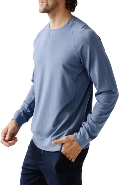 Shop Cozy Earth Ultrasoft Crewneck Sweatshirt In Blue