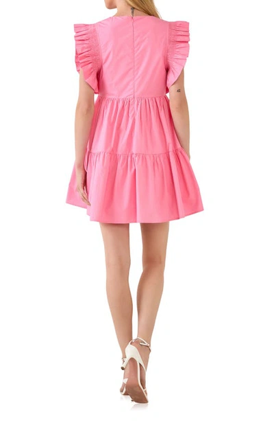 English Factory Cotton Minidress In Pink