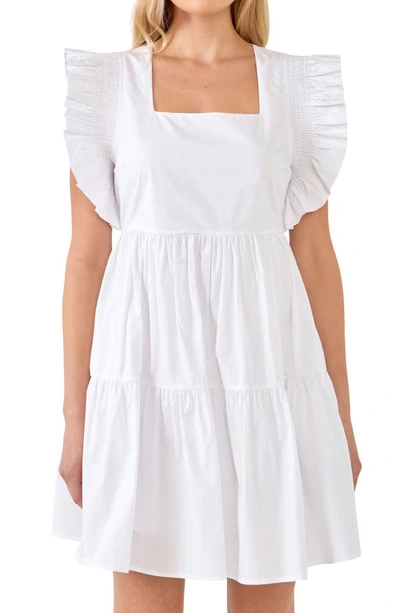 English Factory Cotton Minidress In White