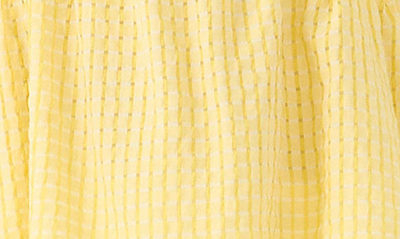 English Factory Check Puff Sleeve Top In Yellow