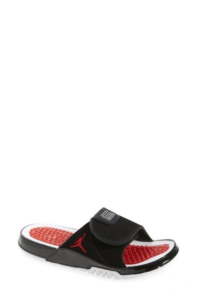 Shop Jordan Hydro Xi Retro Slide Sandal In Black/ Varsity Red/ White